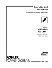 Kohler MMS Operation And Installation