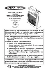 ReddyHeater BWH10NLMC-2 Owner's Operation And Installation Manual