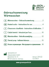 GRÜNSPECHT 137-00 Instructions For Use Manual