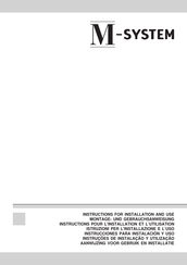 M-system MU-70 Instructions For Installation And Use Manual