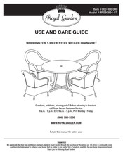 Royal garden WOODINGTON FRS80834-ST Use And Care Manual