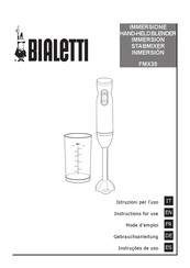 Bialetti FMX35 Instructions For Use Manual