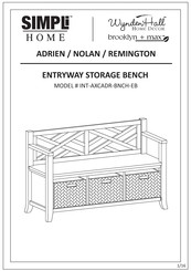Simpli Home INT-AXCADR-BNCH-EB Manual