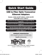 Tripp Lite U436-SMF-1G-LC Quick Start Manual