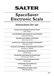 Salter SpaceSaver Instructions For Use Manual