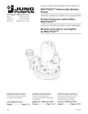 Jung Pumpen MULTICUT G2DT-01 Installation And Operator's Manual