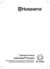 Husqvarna Automower Connect 4G Operator's Manual