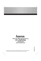 Hama 49075 Operating	 Instruction