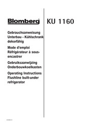 Blomberg KU 1160 Operating Instructions Manual