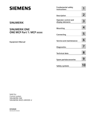 Siemens SINUMERIK MCP-S Series Equipment Manual