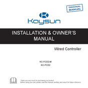Kaysun KC-FCD2-M Installation & Owner's Manual