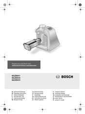 Bosch MUZ5NV2 Operating Instructions Manual