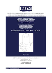 Beem Miracle Chef KM 1700 S Instruction Manual