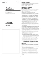 Sony SPP-SS950 Operating Instructions Manual