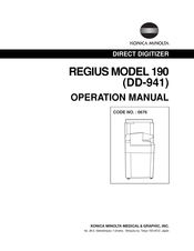 Konica Minolta REGIUS 190 Operation Manual