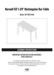 Norwell OP-PEBST-NOR Assembly Instructions Manual