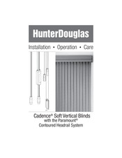 Hunterdouglas Cadence Soft Vertical Blinds Installation Operation Care