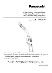 Panasonic YT-40MFW Operating Instructions Manual