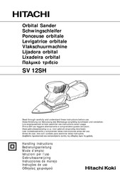 Hitachi Koki SV 12SH Handling Instructions Manual