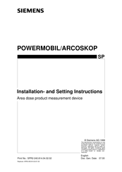 Siemens POWERMOBIL Installation And Setting Instructions Manual