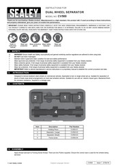 Sealey cv500 Instructions