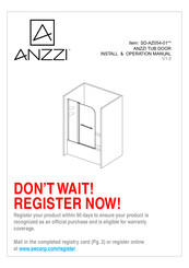 Anzzi SD-AZ054-01 Series Install & Operation Manual