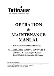 Tuttnauer 5075 Operation & Maintenance Manual