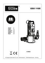 GÜDE 94625 Operating Instructions Manual