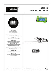 GÜDE GHS 520 18 LI-ION Translation Of Original Operating Instructions