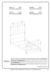 Walker Edison BTMP Assembly Instructions Manual