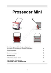 Prodana Seeds Proseeder Mini Operating Instructions Manual