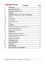 Powerplus POW30060 Quick Start Manual