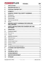 Powerplus POW3065 Series Manual