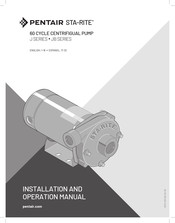 Pentair STA-RITE JHG-52HL Installation And Operation Manual