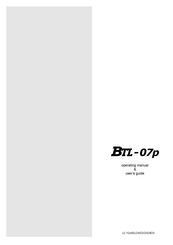 BTL BTL-07p Operating Manual
