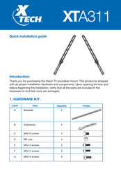 Xtech XTA311 Quick Installation Manual