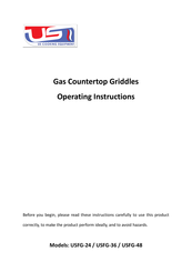 US USFG-24 Operating Instructions Manual