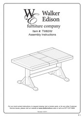 Walker Edison TW60W Assembly Instructions Manual