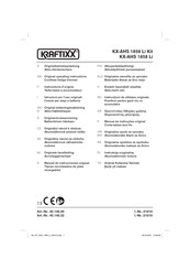 Kraftixx KX-AHS 1858 Li Kit Original Operating Instructions