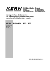 KERN BKN-A06 Assembly Instructions Manual