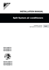 Daikin FDY250B7V1 Installation Manual