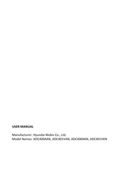 Hyundai Mobis ADC400AKN User Manual