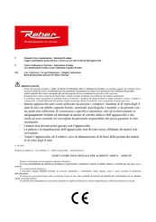 REBER 10080 NP User’s Reference: Use And Maintenance