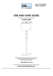 DSI LIGHTING DS18697 Use And Care Manual