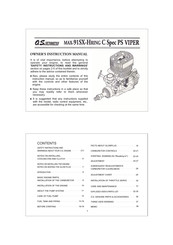 O.s. Engine MAX-91SX-HRING C Spec PS VIPER Owner's Instruction Manual