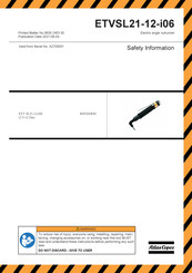 Atlas Copco ETVSL21-12-i06 Manual