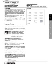 Lutron Electronics Homeworks HR-VCRX-SW Installation Instructions Manual