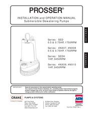 Crane PROSSER SEDH Series Installation And Operation Manual