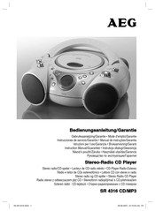 AEG SR 4316 CD/MP3 Instruction Manual & Guarantee