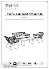Hesperide SALON LAMBADA SESAME 165576 Assembly Instructions Manual